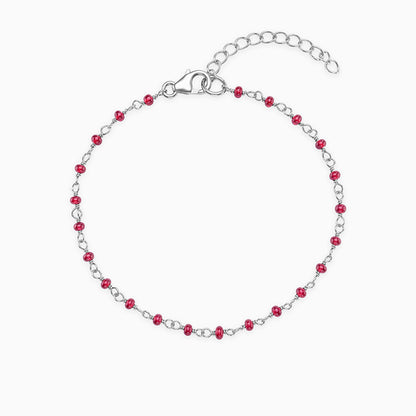 Silver Rosette Glow Bracelet
