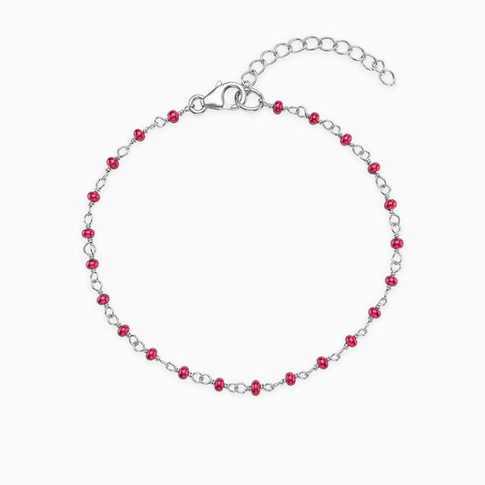 Silver Rosette Glow Bracelet