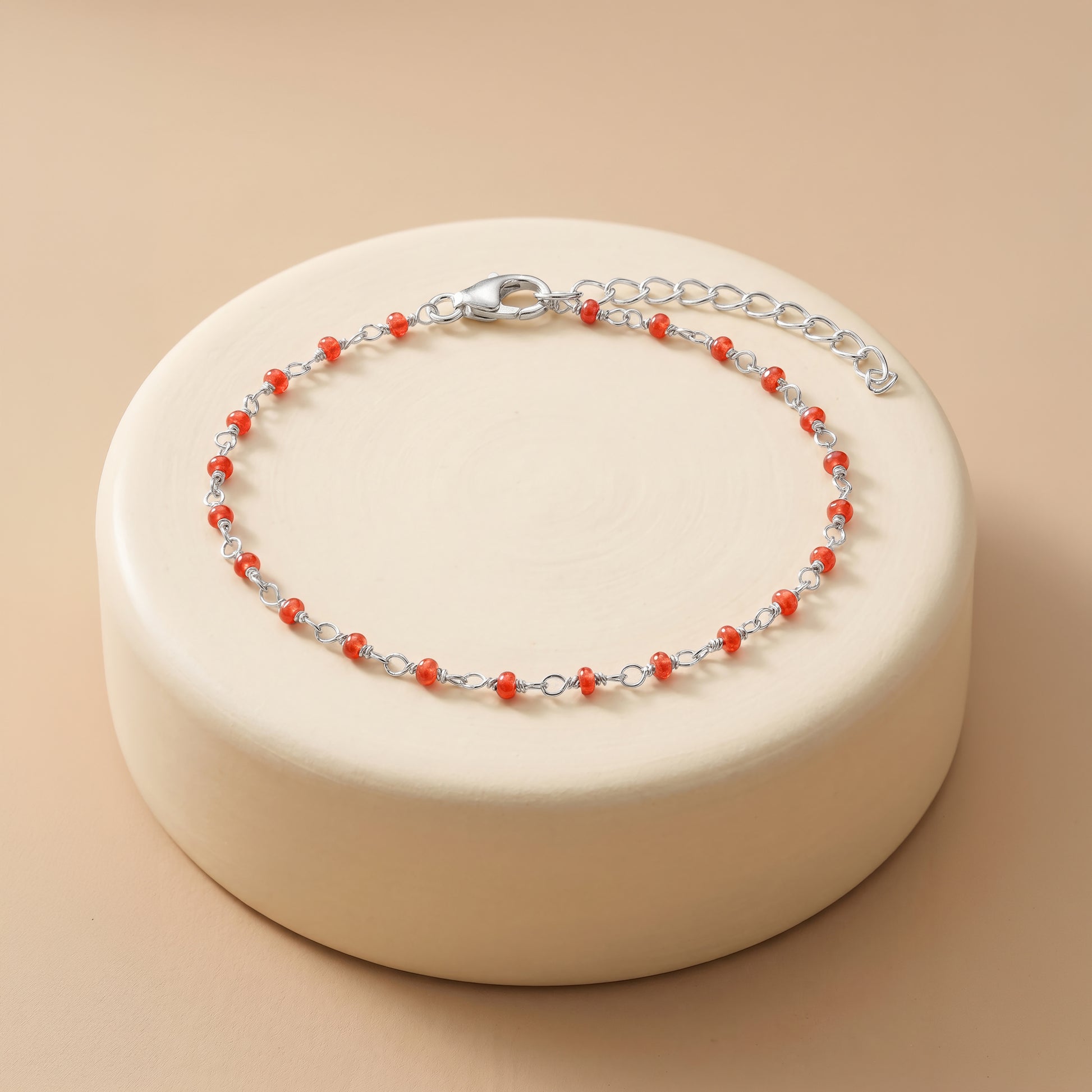 Silver Rosette Glow Bracelet