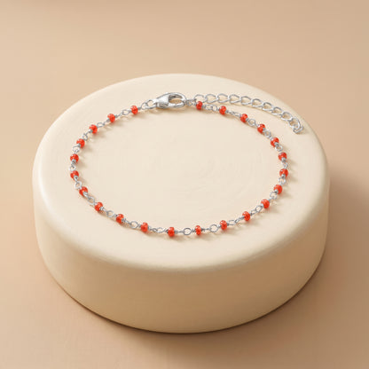 Silver Rosette Glow Bracelet