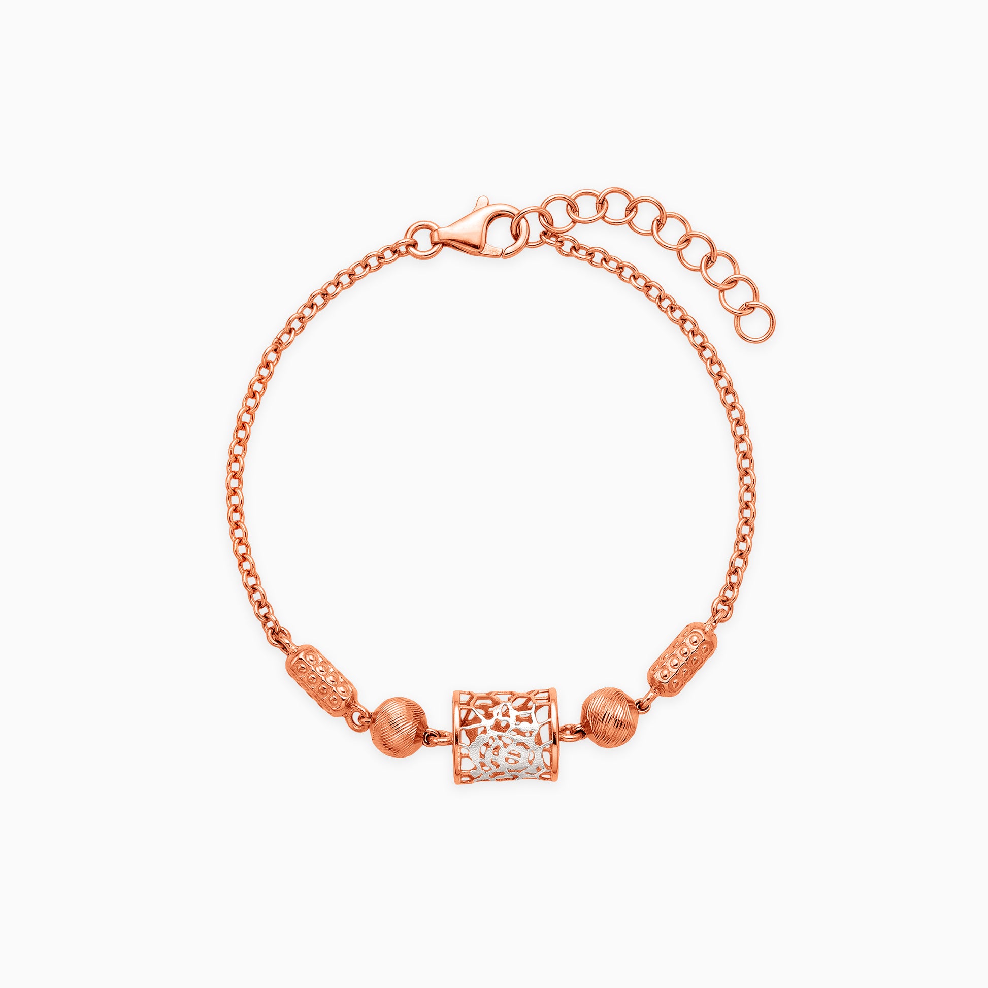 Dual Tone Myrina Silver Bracelet