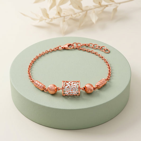 Dual Tone Myrina Silver Bracelet