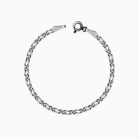 Oxidised Silver Titan Link Bracelet For Him