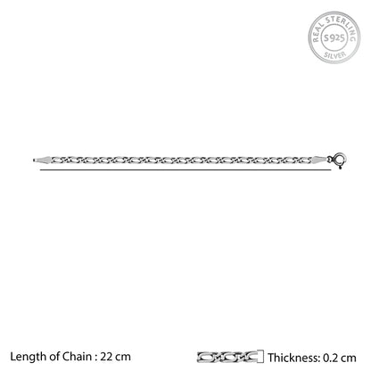 Oxidised Silver Titan Link Bracelet For Him