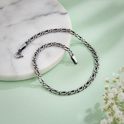 Oxidised Silver Titan Link Bracelet For Him