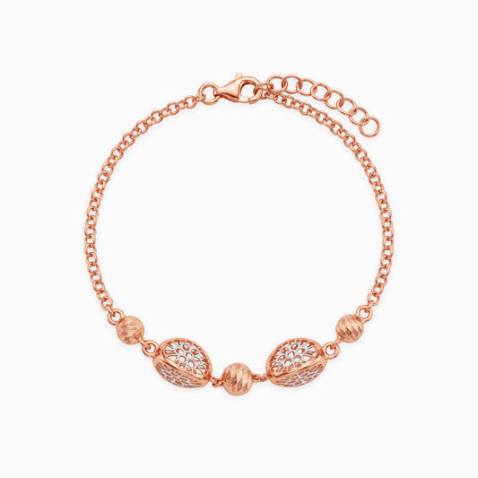 Dual Tone Gaea Silver Bracelet