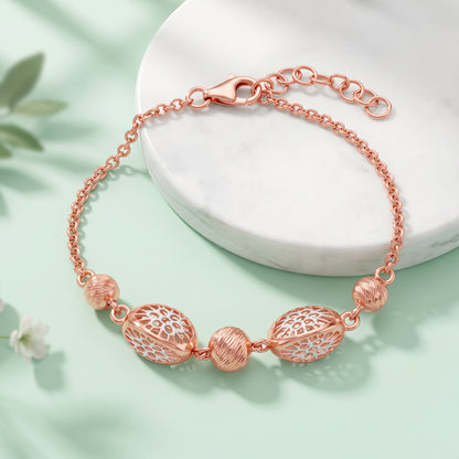 Dual Tone Gaea Silver Bracelet