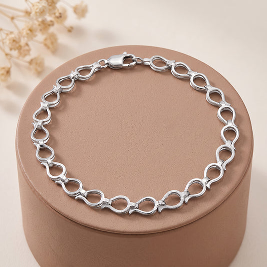 Silver Effortless Fashion Bracelet For Him