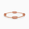 Dual Tone Calla Silver Bangle Bracelet