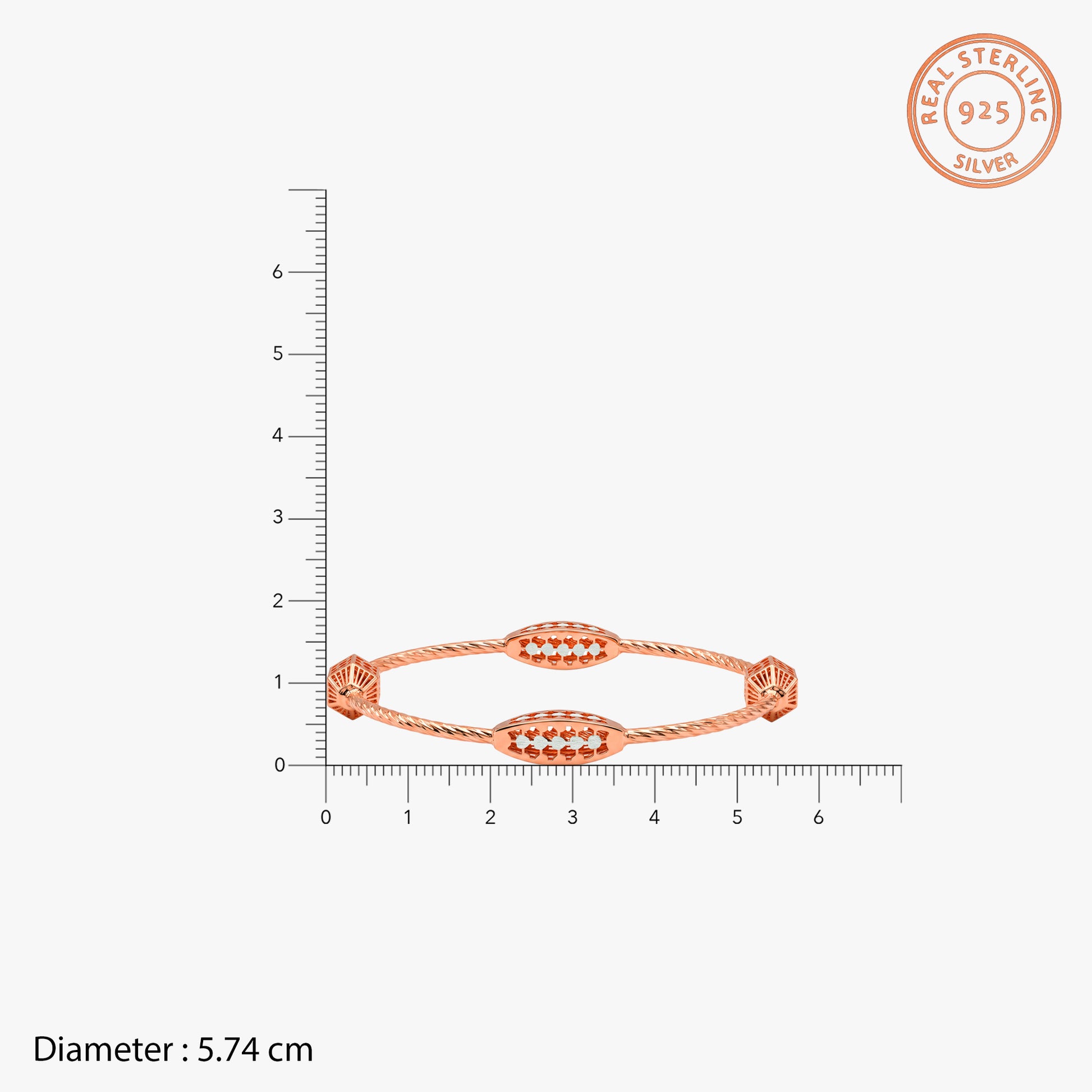 Dual Tone Barrel Silver Bangle Bracelet