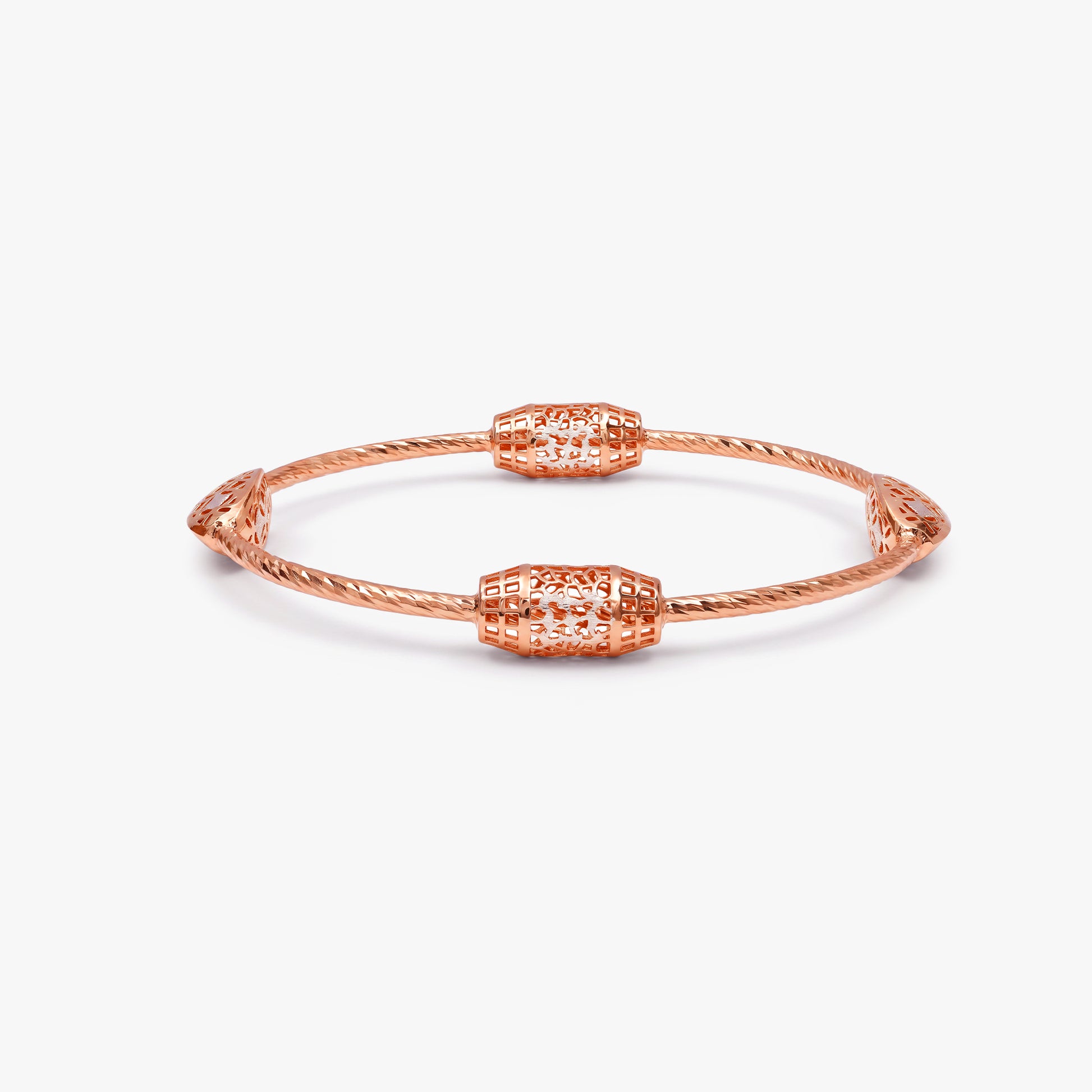 Dual Tone Phoebe Silver Bangle Bracelet
