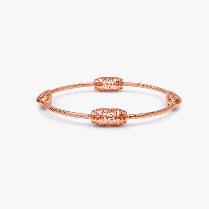 Dual Tone Phoebe Silver Bangle Bracelet