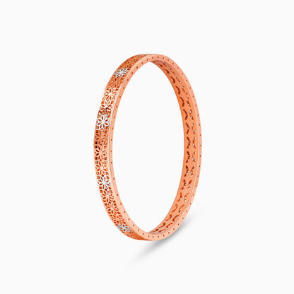 Dual Tone Amandine Silver Bangle (Size 2.6)