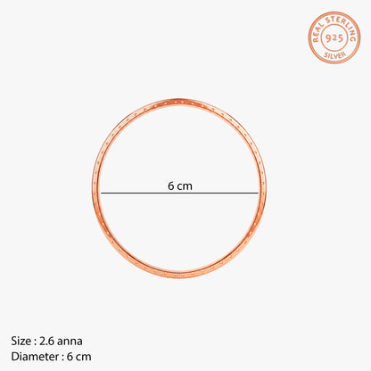 Dual Tone Amandine Silver Bangle (Size 2.6)