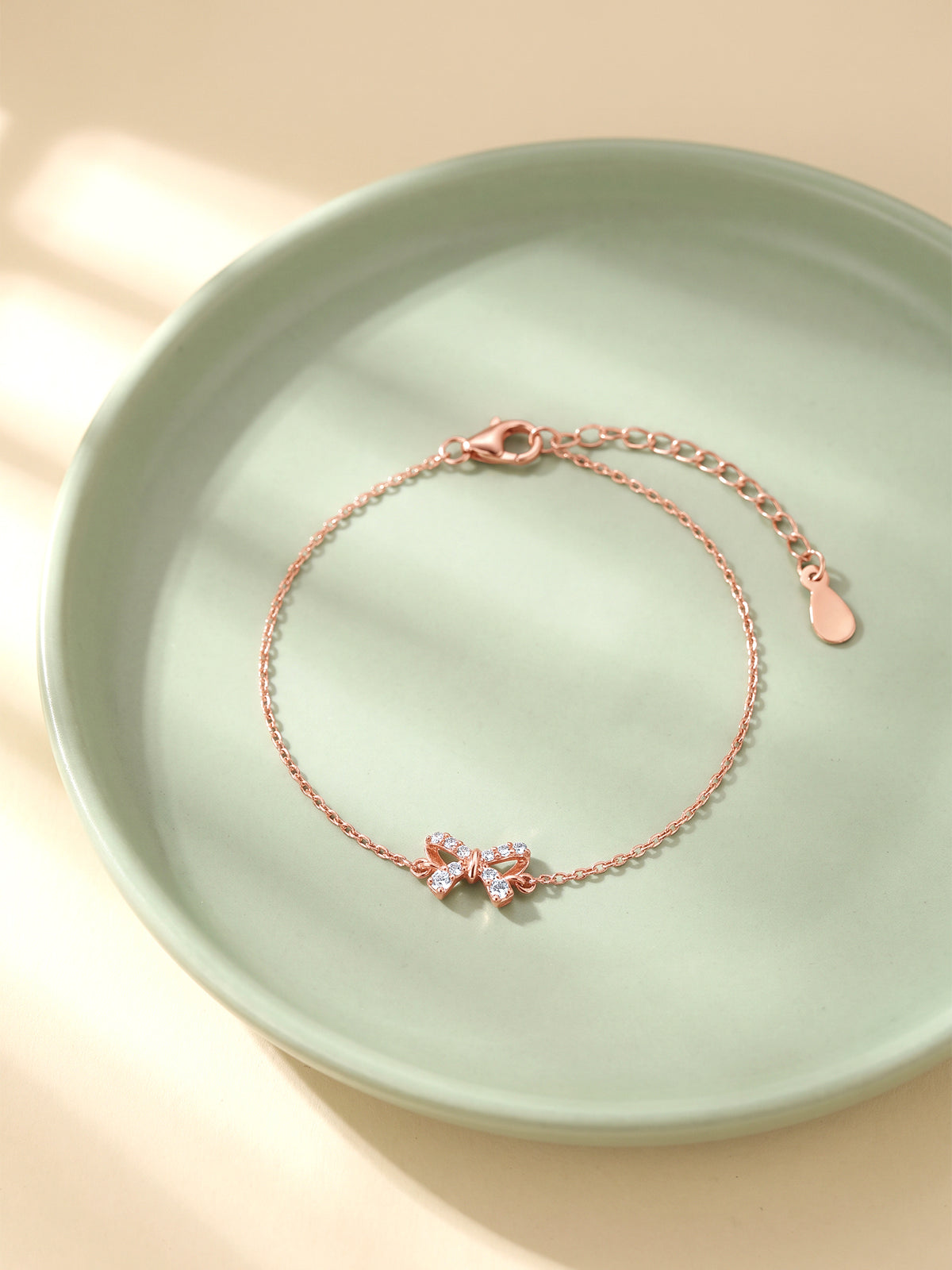 Rose Gold Petit Bow Bracelet