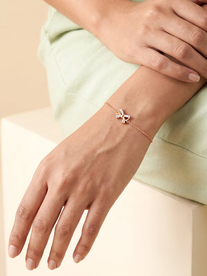 Rose Gold Petit Bow Bracelet