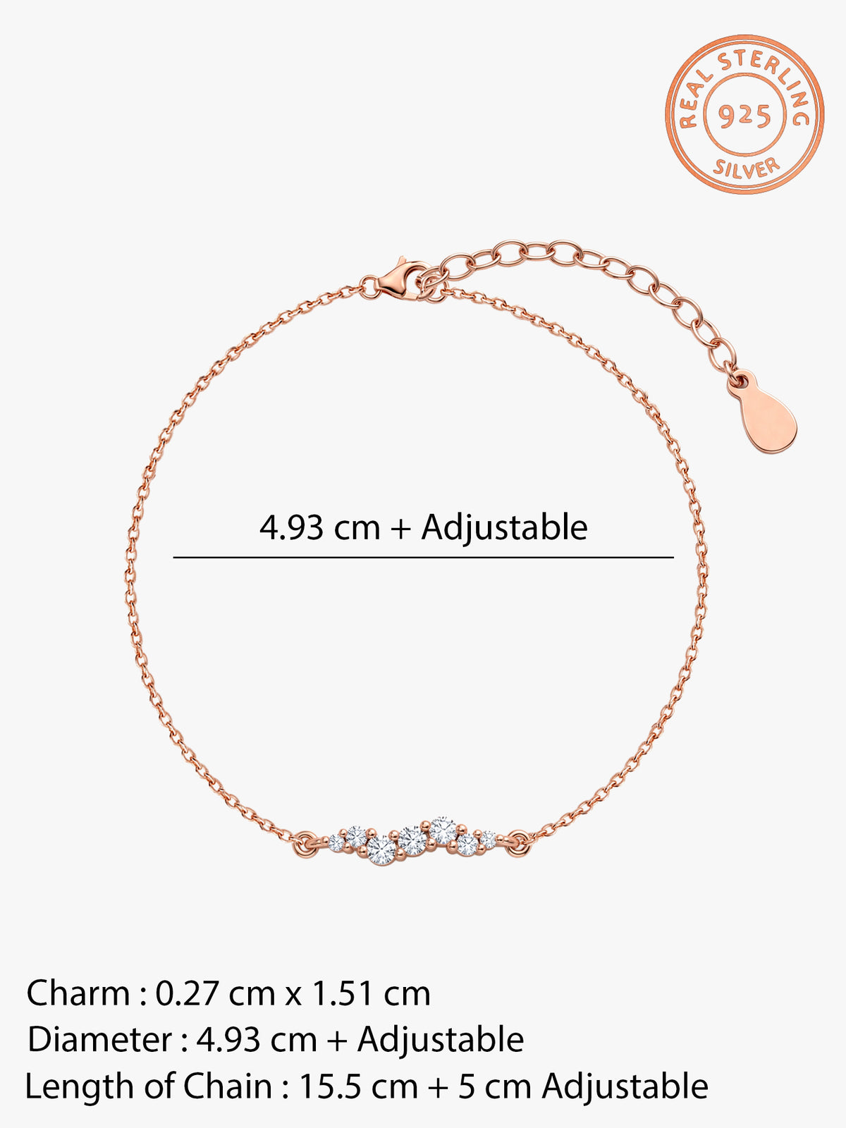 Rose Gold Blushing Ember Bracelet