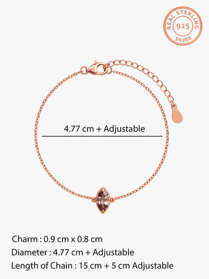 Rose Gold Classic Pear Bracelet