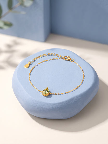 Golden Larkspur Teardrop Bracelet