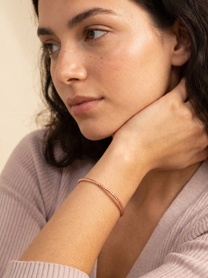 Rose Gold Grace Shine Bangle (Size 2.4)