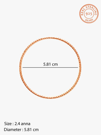 Rose Gold Grace Shine Bangle (Size 2.4)