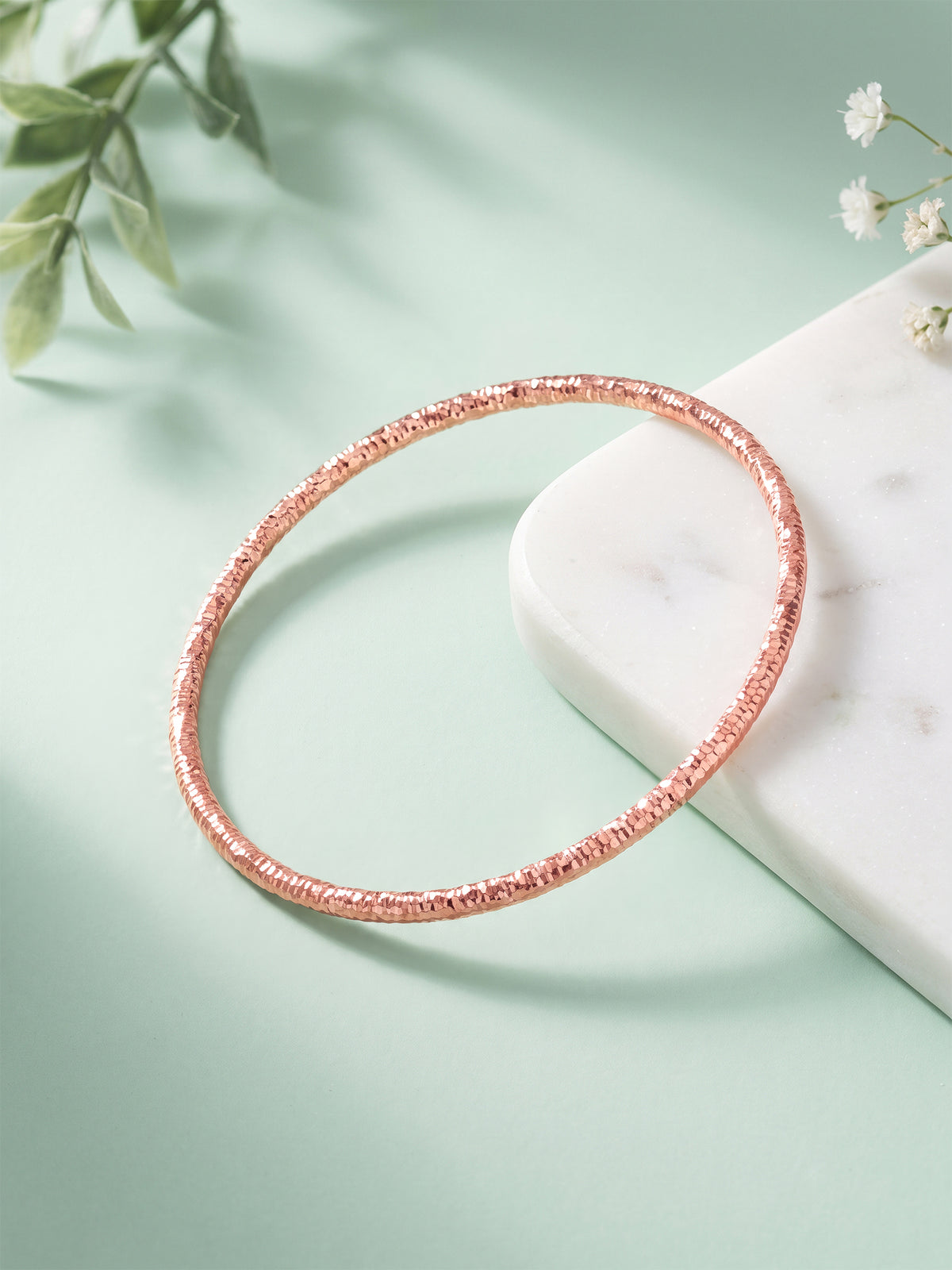 Rose Gold Grace Shine Bangle (Size 2.6)