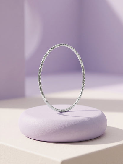 Silver Grace Shine Bangle (Size 2.4)