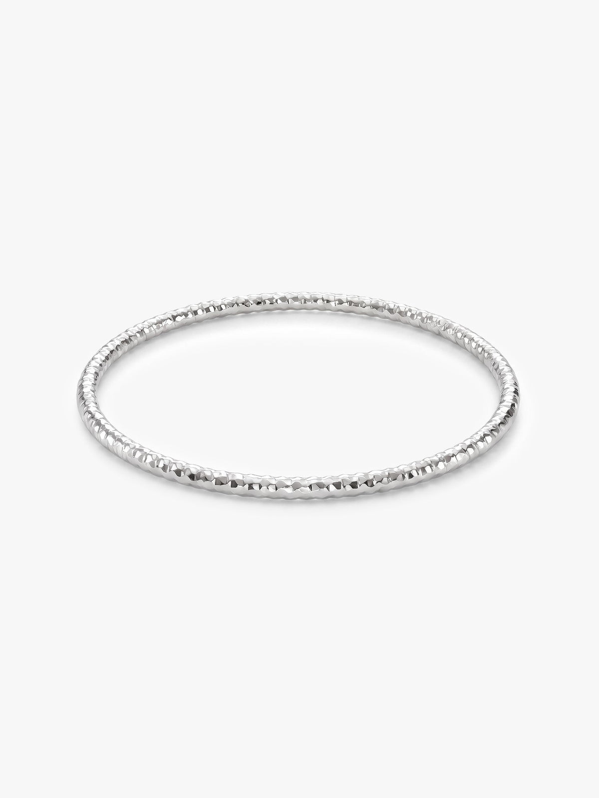 Silver Minimal Vibe Bangle (Size 2.6)