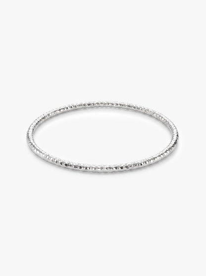 Silver Minimal Vibe Bangle (Size 2.6)