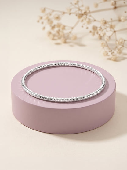 Silver Minimal Vibe Bangle (Size 2.6)