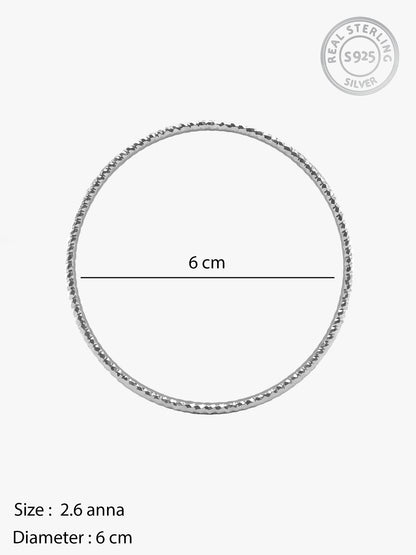 Silver Minimal Vibe Bangle (Size 2.6)