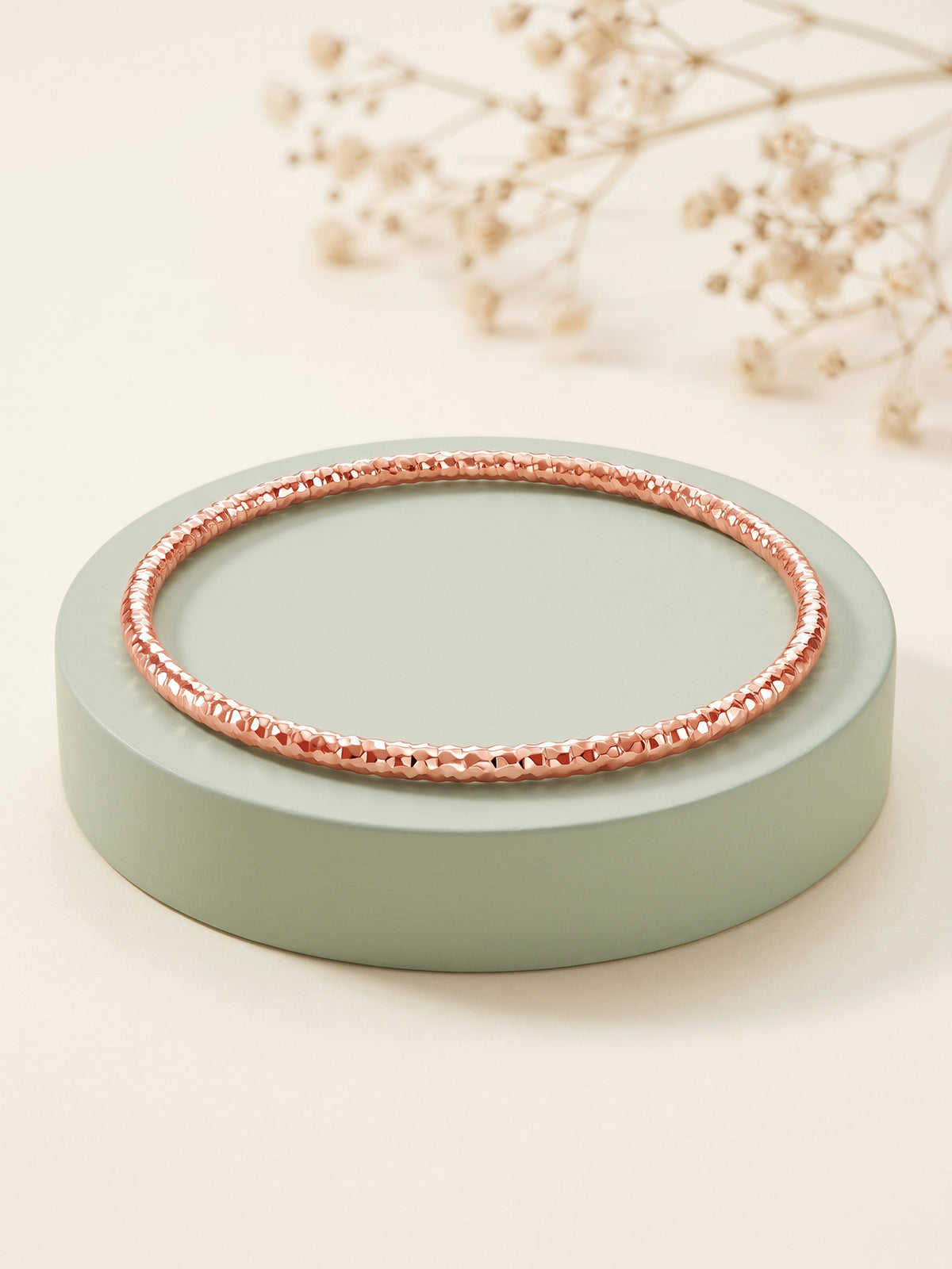 Rose Gold Minimal Vibe Bangle (Size 2.6)