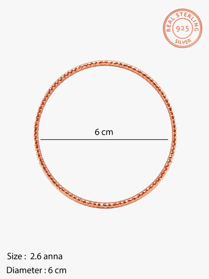 Rose Gold Minimal Vibe Bangle (Size 2.6)
