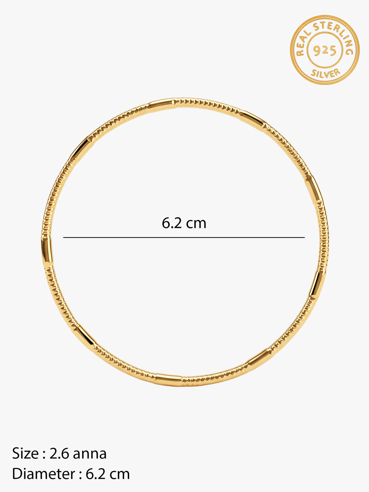 Golden Carme Bangle (Size 2.6)