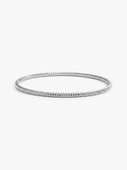 Silver Minimal Vibe Bangle (Size 2.4)