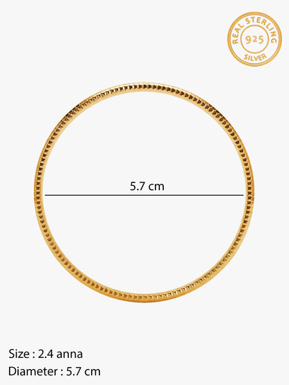 Golden Minimal Vibe Bangle (Size 2.4)