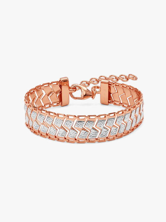 Dual Tone Melisande Silver Bracelet