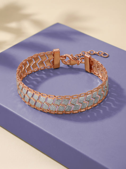 Dual Tone Melisande Silver Bracelet