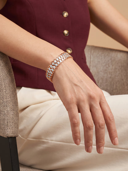 Dual Tone Melisande Silver Bracelet