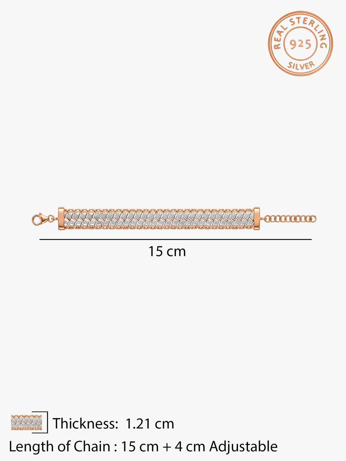 Dual Tone Melisande Silver Bracelet