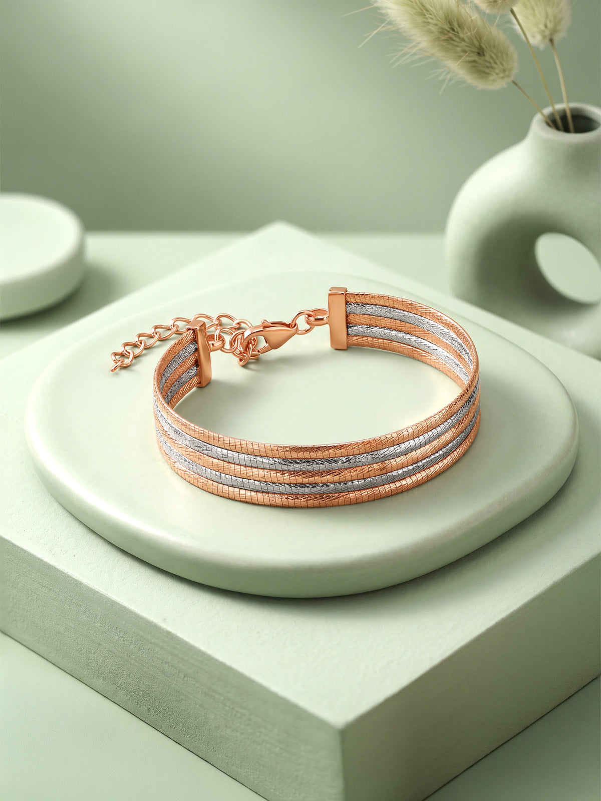 Dual Tone Odeline Silver Bracelet