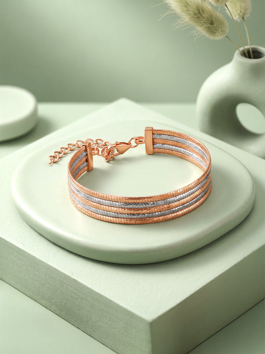 Dual Tone Odeline Silver Bracelet