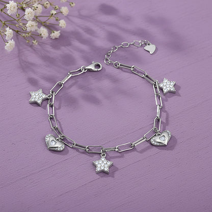 Silver Starry Love Bracelet