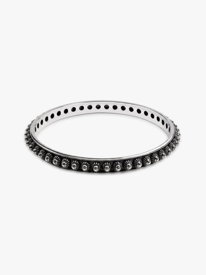 Oxidised Silver Everyday Style Bangle (Size 2.6)