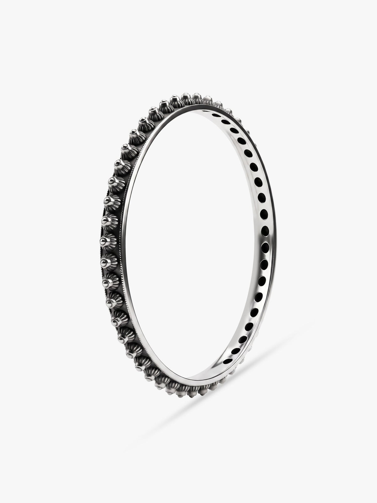 Oxidised Silver Everyday Style Bangle (Size 2.6)