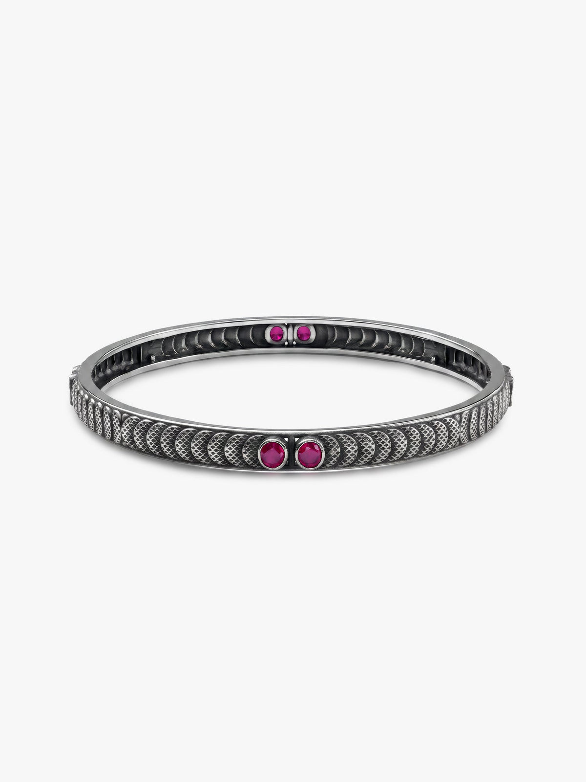 Oxidised Silver Lasting Memories Bangle (Size 2.6)