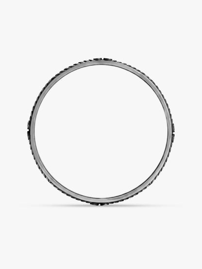 Oxidised Silver Lasting Memories Bangle (Size 2.6)