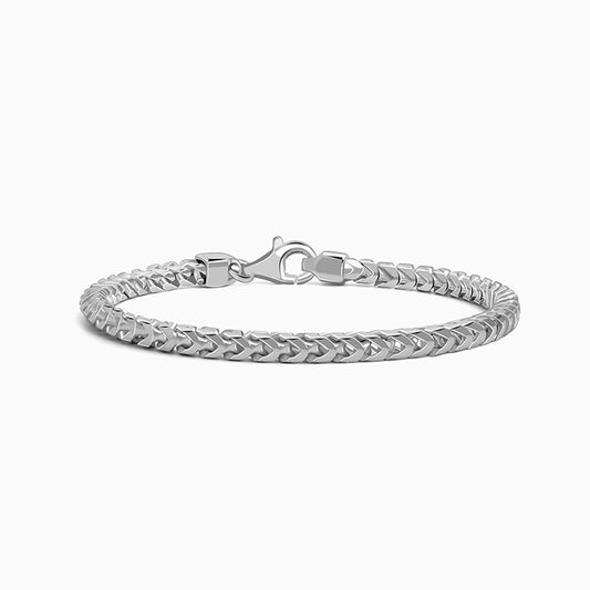 Silver Argent Weave Bracelet For Him