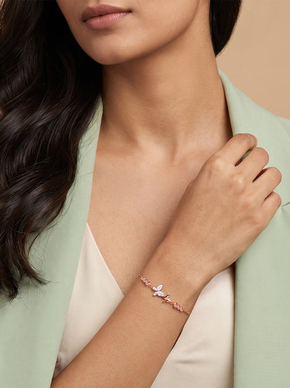 Rose Gold Gifted Butterfly Bracelet