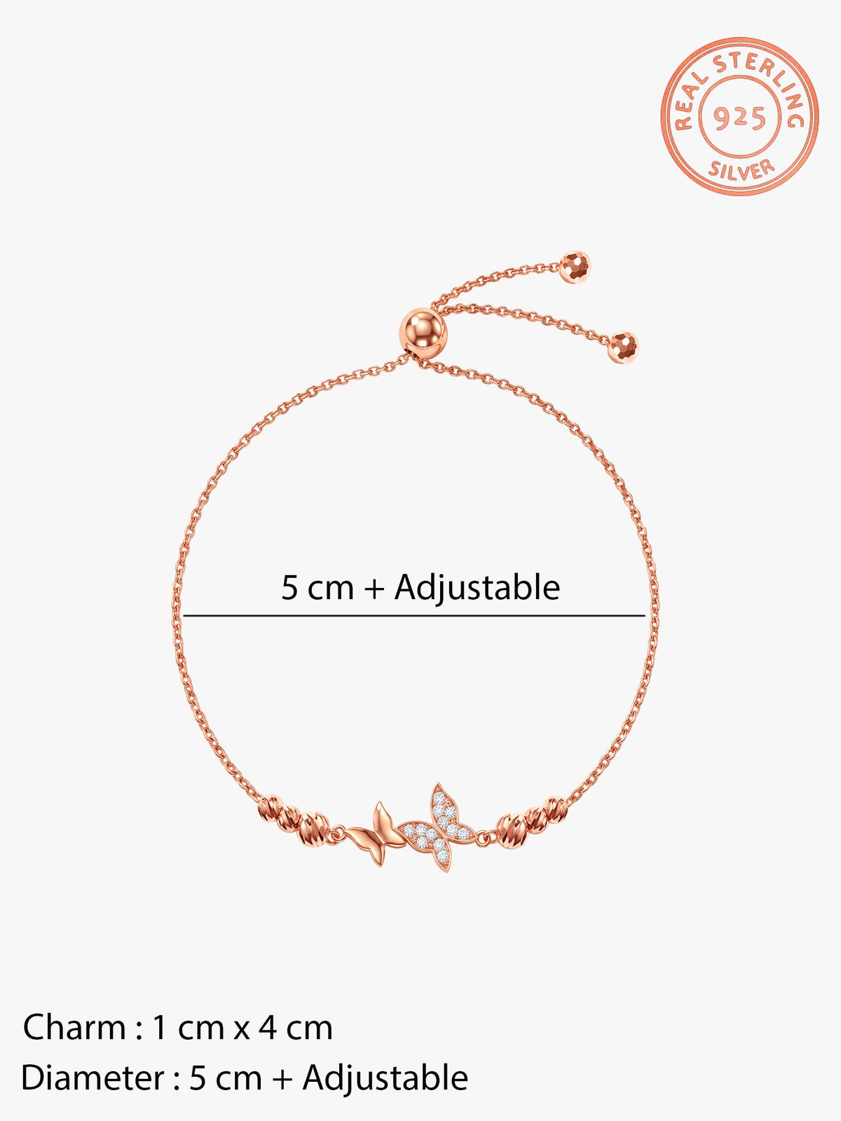 Rose Gold Gifted Butterfly Bracelet